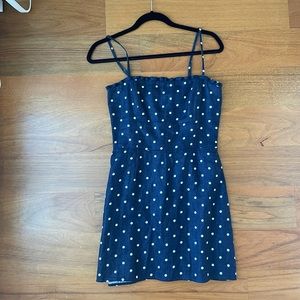 Reformation Polka Dot Linen Mini Dress
